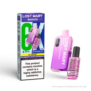 Lost Mary BM6000 Rechargeable Pod - Blueberry Sour Raspberry [20mg]