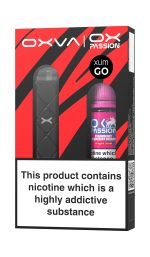 Oxva Xlim Go Pod Kit [Black] and Ox Passion - Strawberry Raspberry Cherry [10mg]