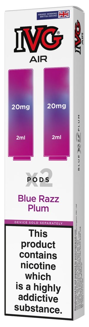 IVG Air Replacement Pre Filled Pods - 2 Pack [Blue Razz Plum 20mg]