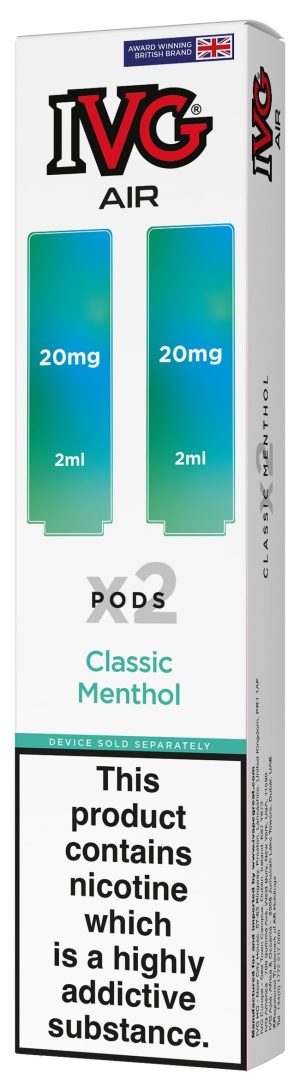 IVG Air Replacement Pre Filled Pods - 2 Pack [Classic Menthol 20mg]