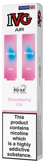 IVG Air Replacement Pre Filled Pods - 2 Pack [Strawberry Ice 20mg]